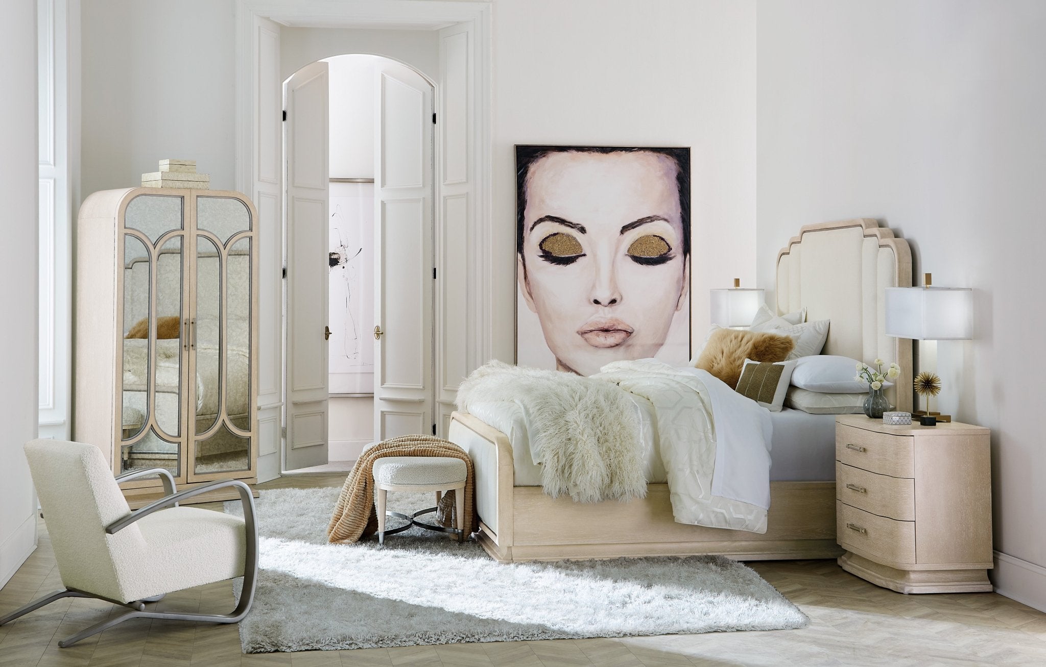 HookerNouveau Chic King Upholstered Bed