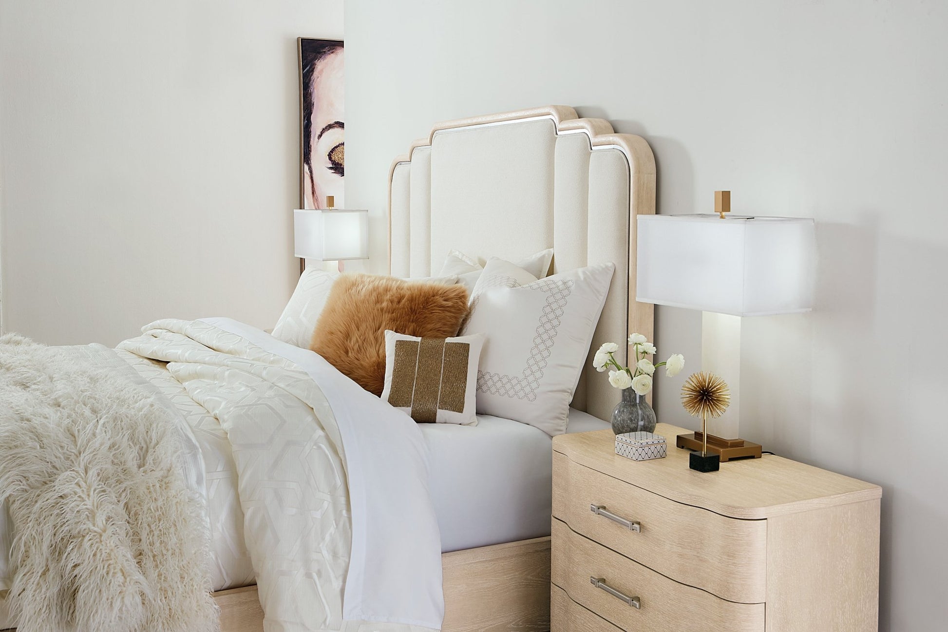 HookerNouveau Chic Three Drawer Nightstand