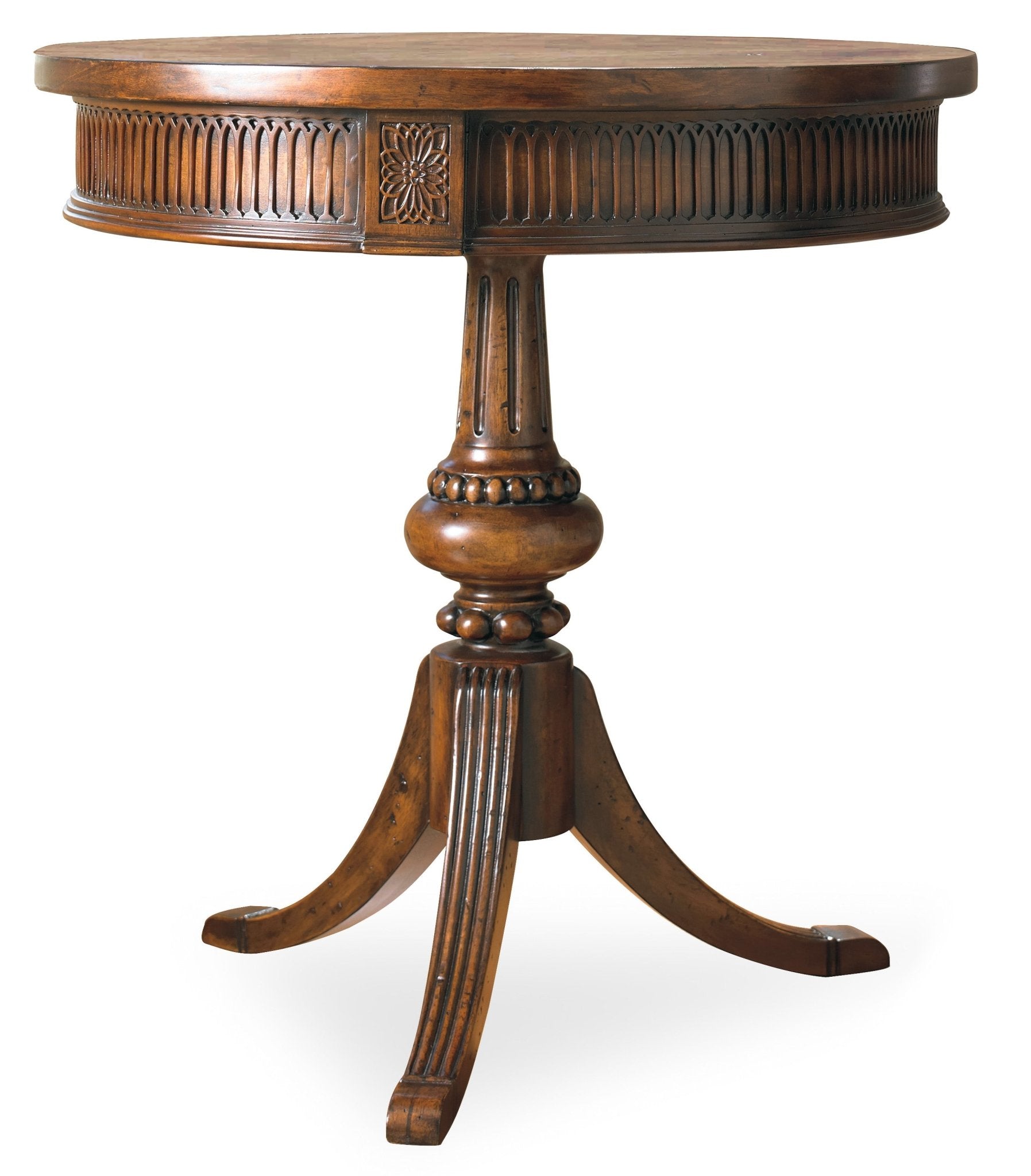 HookerRound Pedestal Accent Table