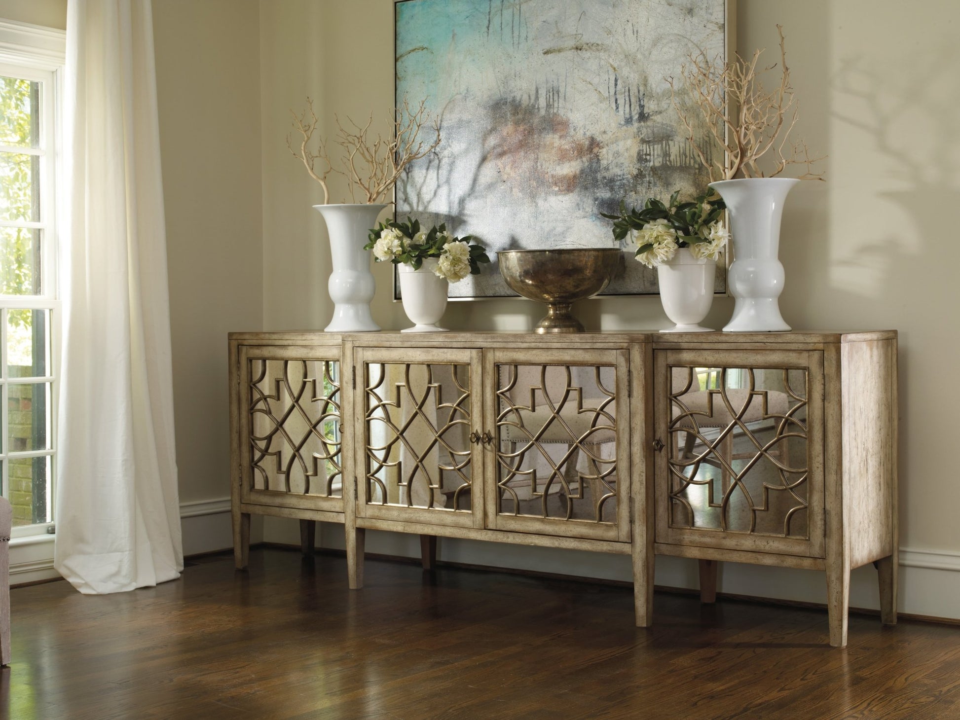 HookerSanctuary Four - Door Mirrored Console - Surf - Visage