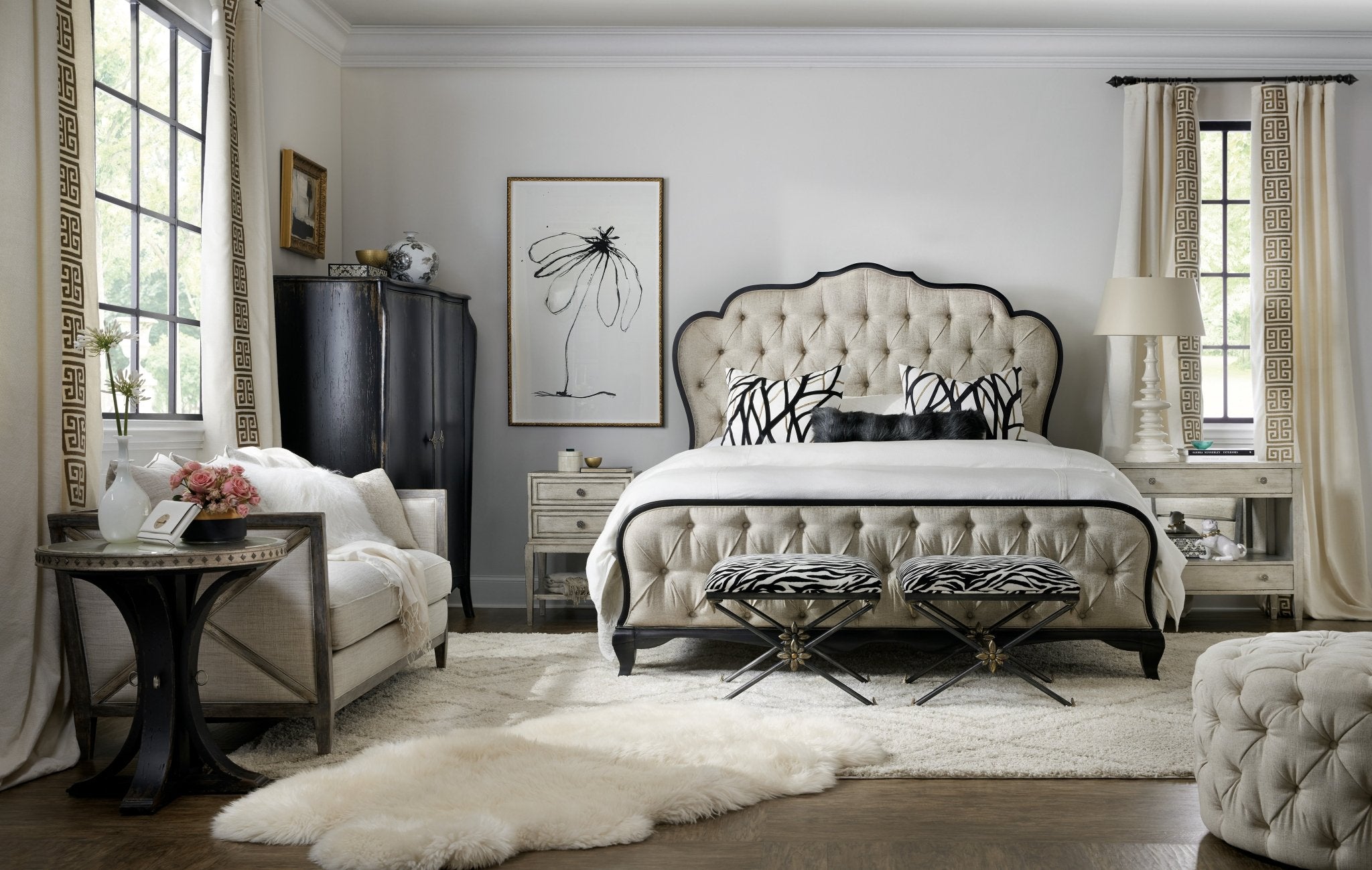 HookerSanctuary Gemme Two Drawer Nightstand