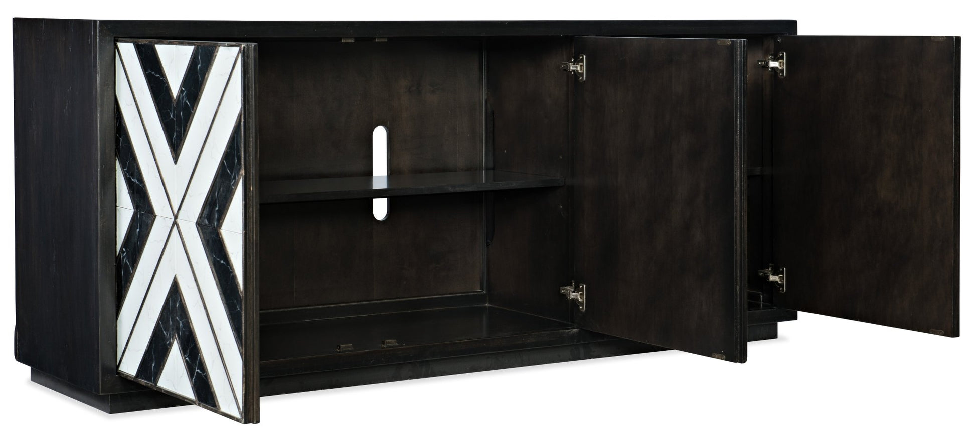 HookerSanctuary Noir Et Blanc Entertainment Console