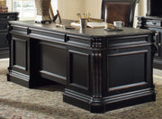 HookerTelluride 76'' Executive Desk withWood Panels