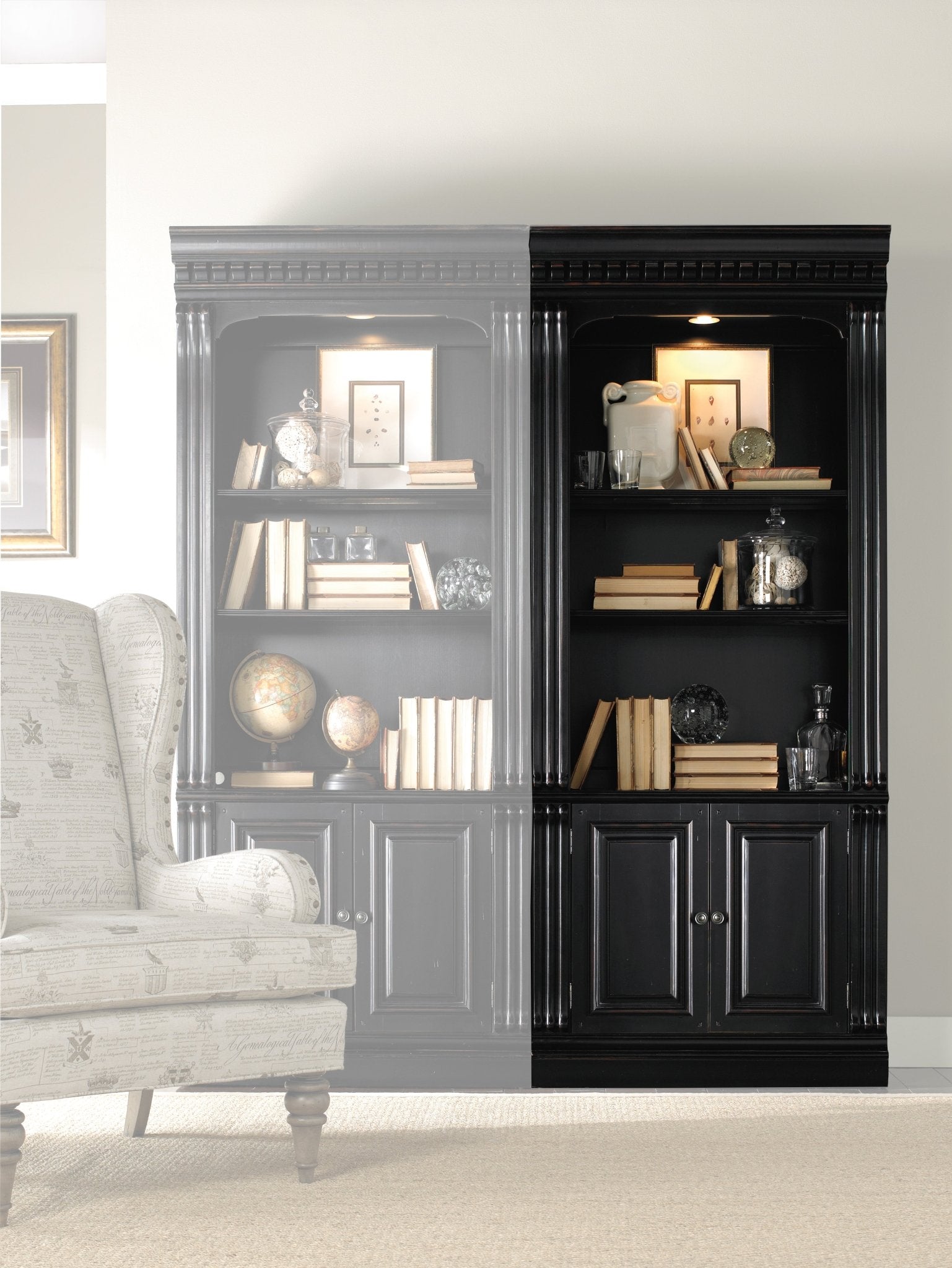 HookerTelluride Bunching Bookcase (withdoors)