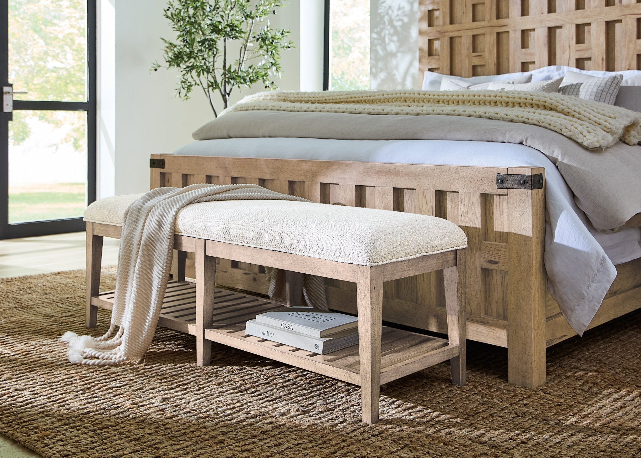 HookerVineyard Row Bed Bench