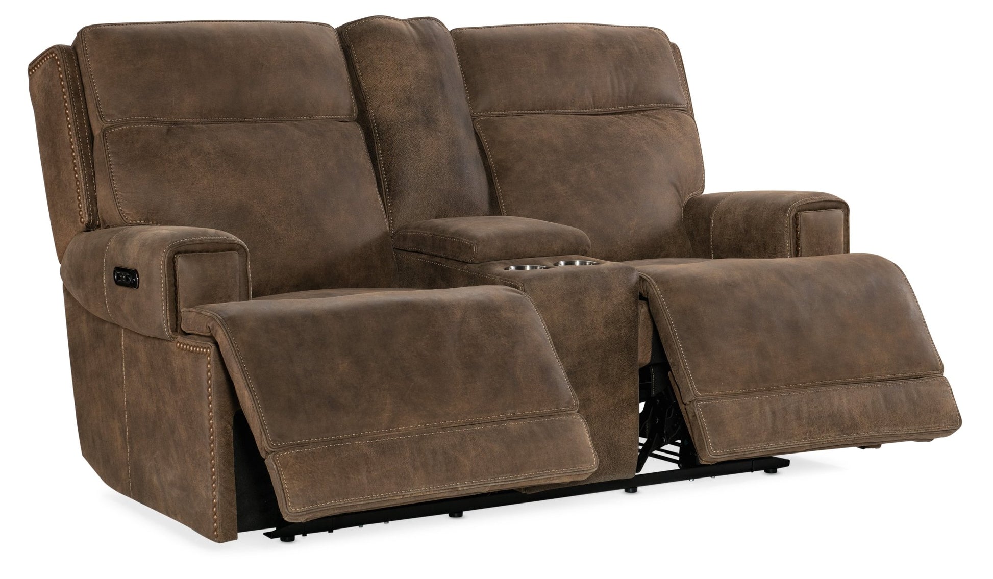 HookerWheeler Console Loveseat with Power Recline & Power Headrest