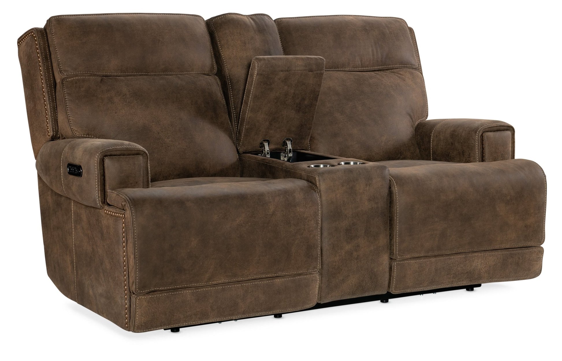 HookerWheeler Console Loveseat with Power Recline & Power Headrest