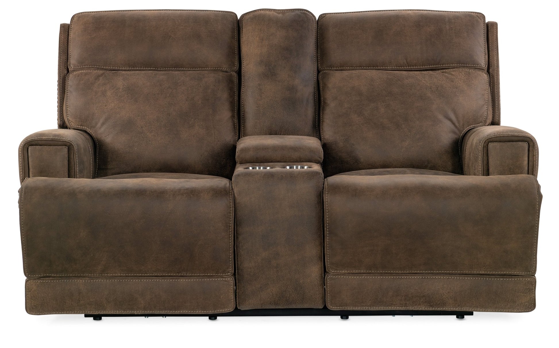 HookerWheeler Console Loveseat with Power Recline & Power Headrest