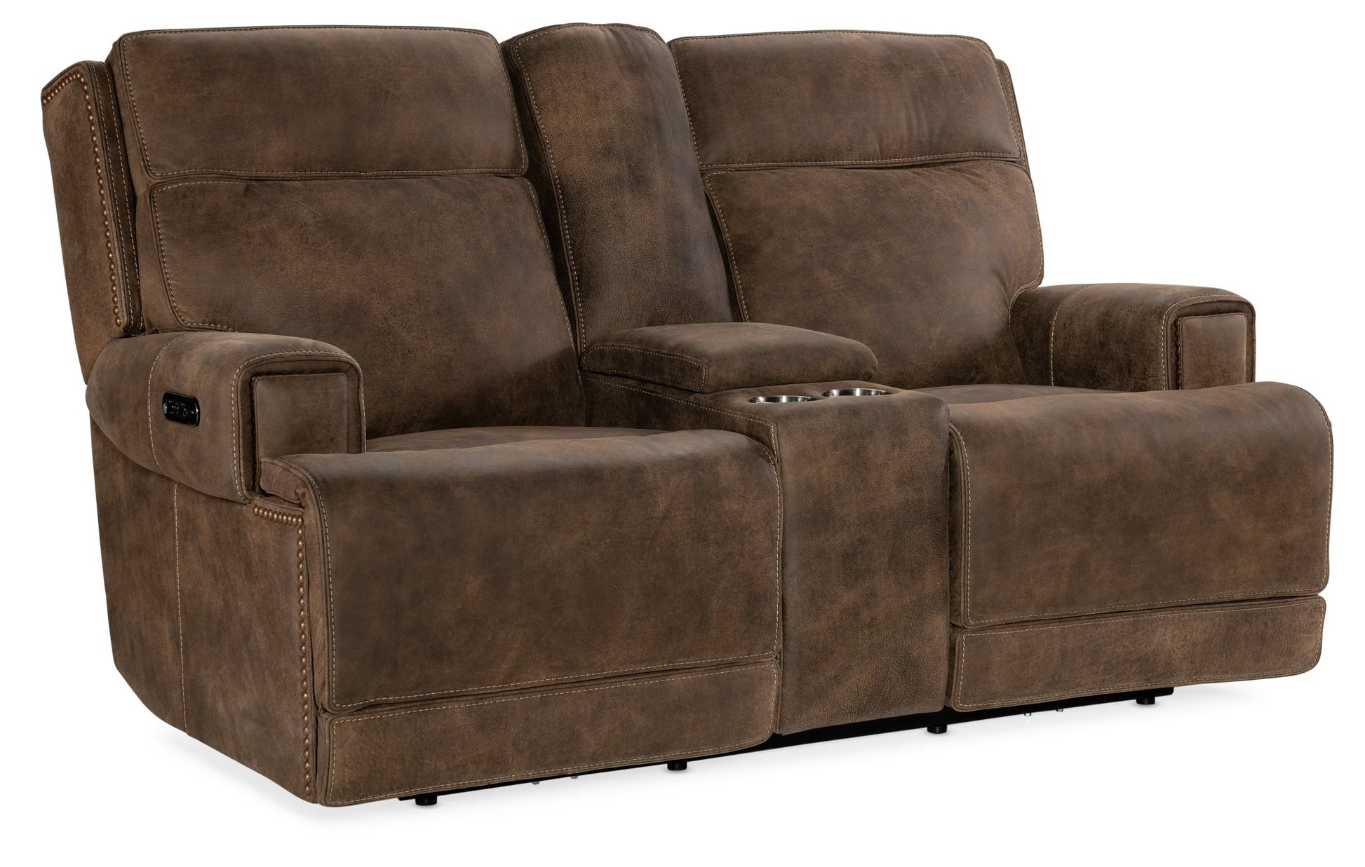 HookerWheeler Console Loveseat with Power Recline & Power Headrest