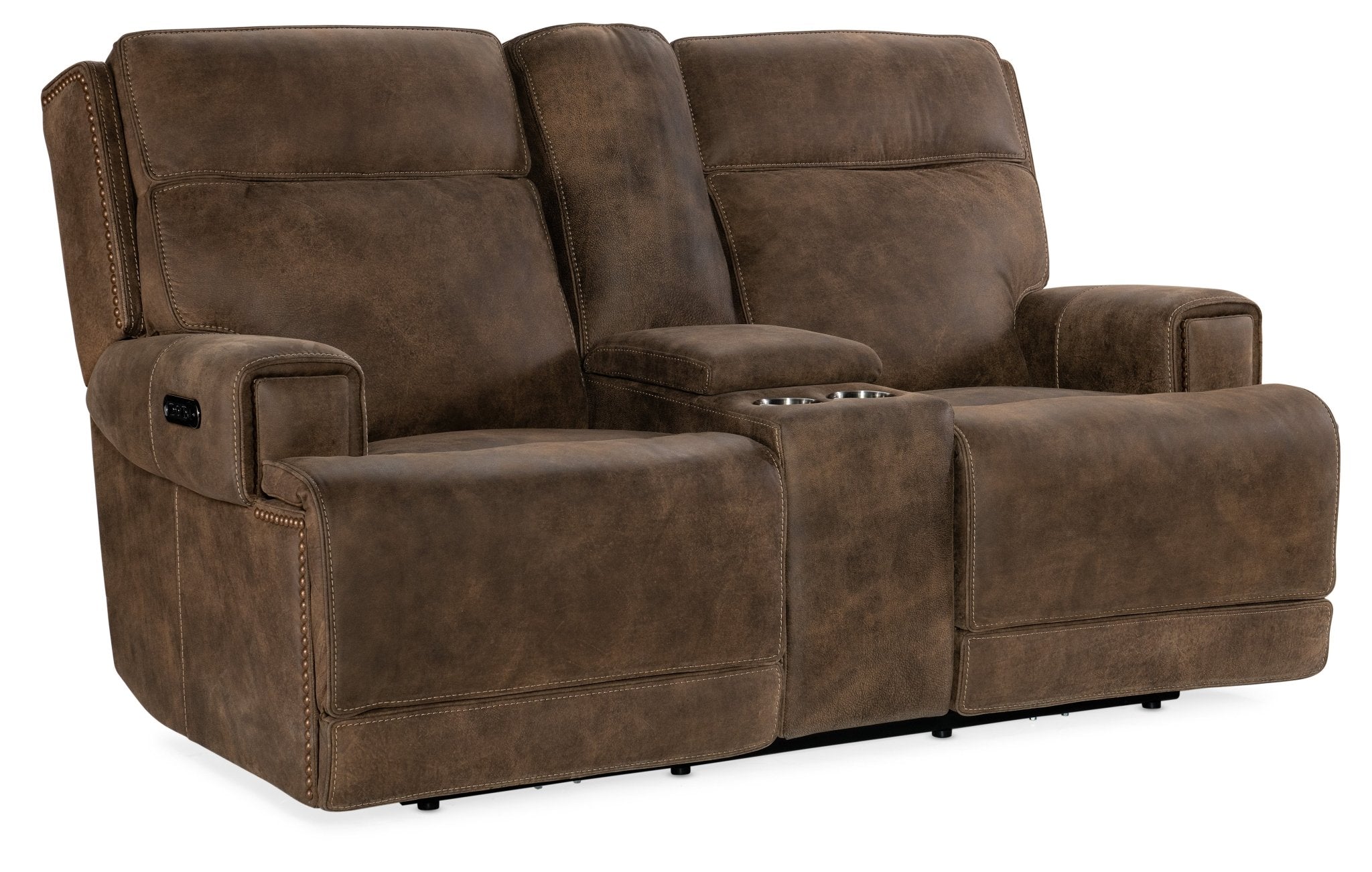HookerWheeler Console Loveseat with Power Recline & Power Headrest