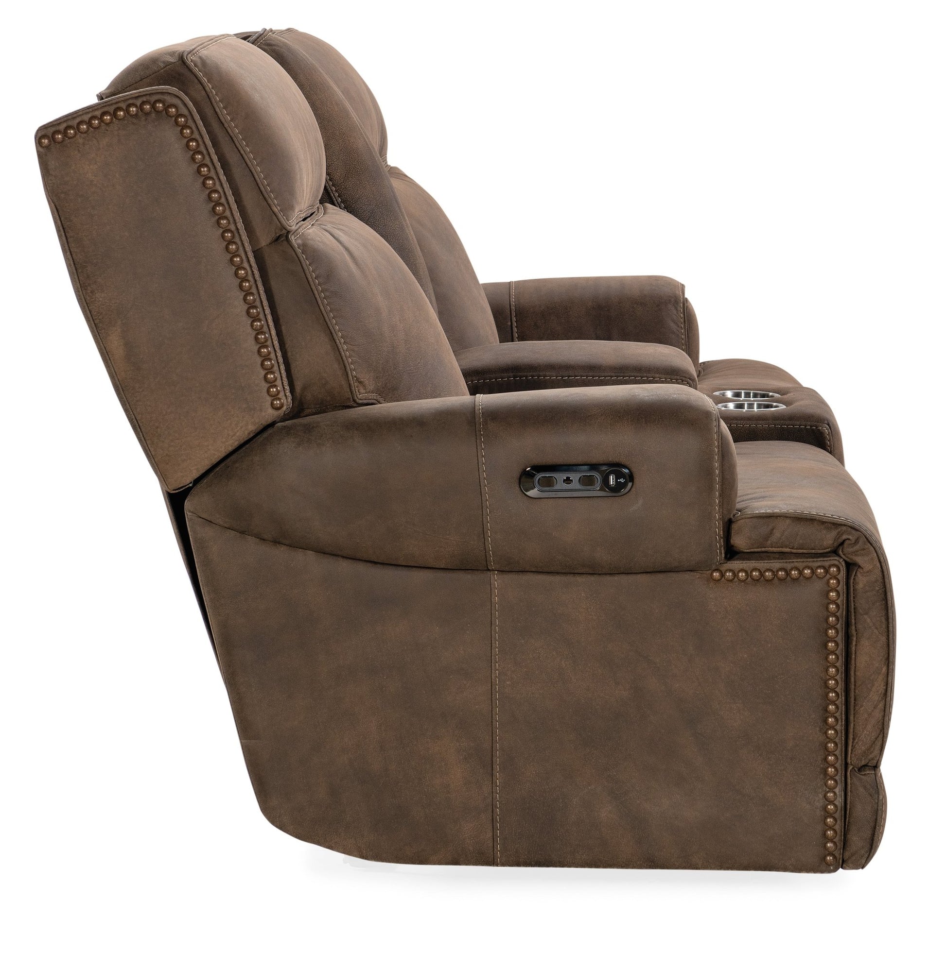 HookerWheeler Console Loveseat with Power Recline & Power Headrest