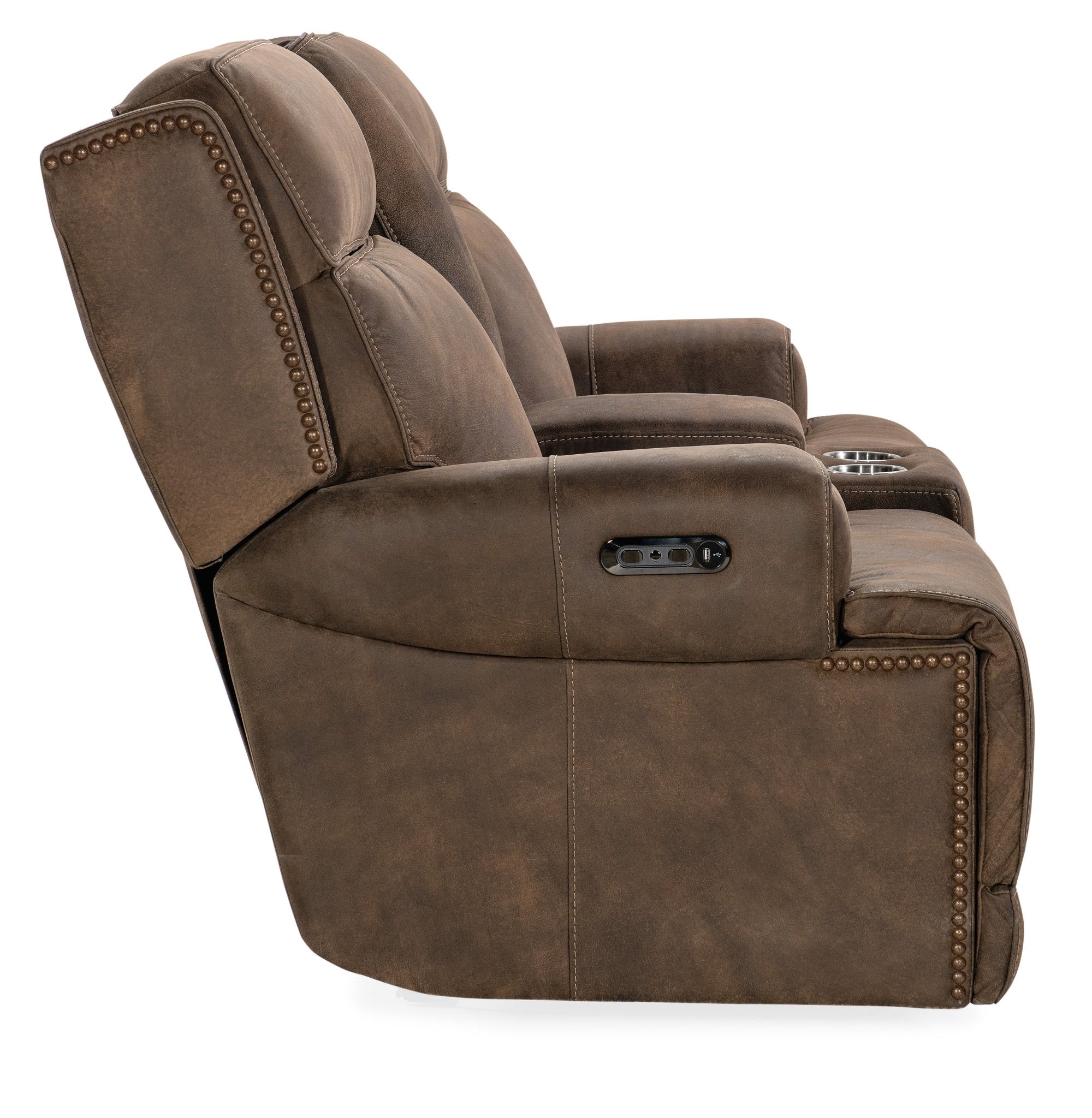 HookerWheeler Console Loveseat with Power Recline & Power Headrest