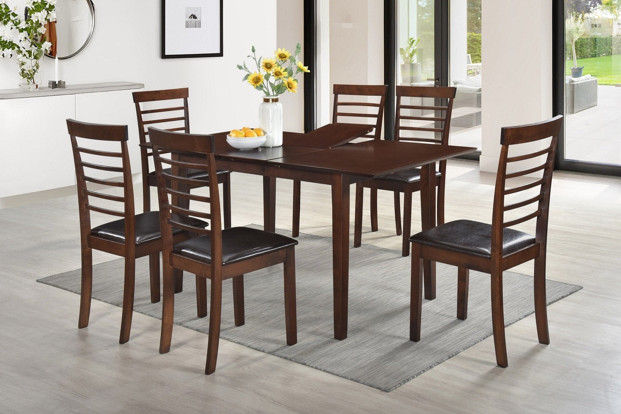 IFDCAdjustable Butterfly Leaf 7Pc Dining Set T - 1045 C - 1011