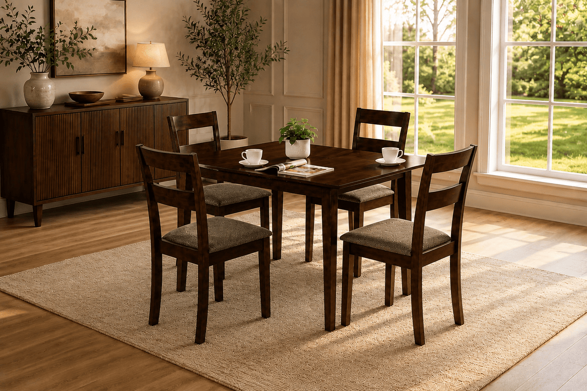 IFDCAdjustable Butterfly Leaf Dining Set T-1045 C-1033