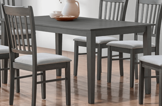 IFDCAntique Gray Wooden 7Pc Dining Set T-1030 C-1032