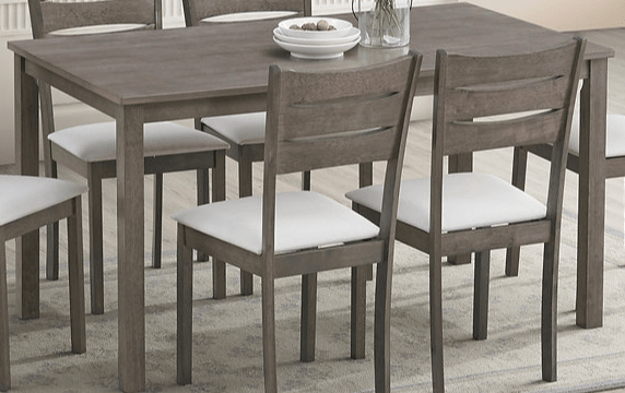 IFDCAntique Gray Wooden 7Pc Dining Set T-1051 C-1052