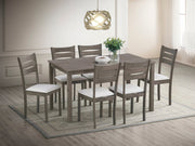 IFDCAntique Grey Wooden 7Pc Dining Set T - 1051 C - 1052