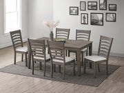 IFDCAntique Grey Wooden7Pc Dining Set T - 1080 C - 1082