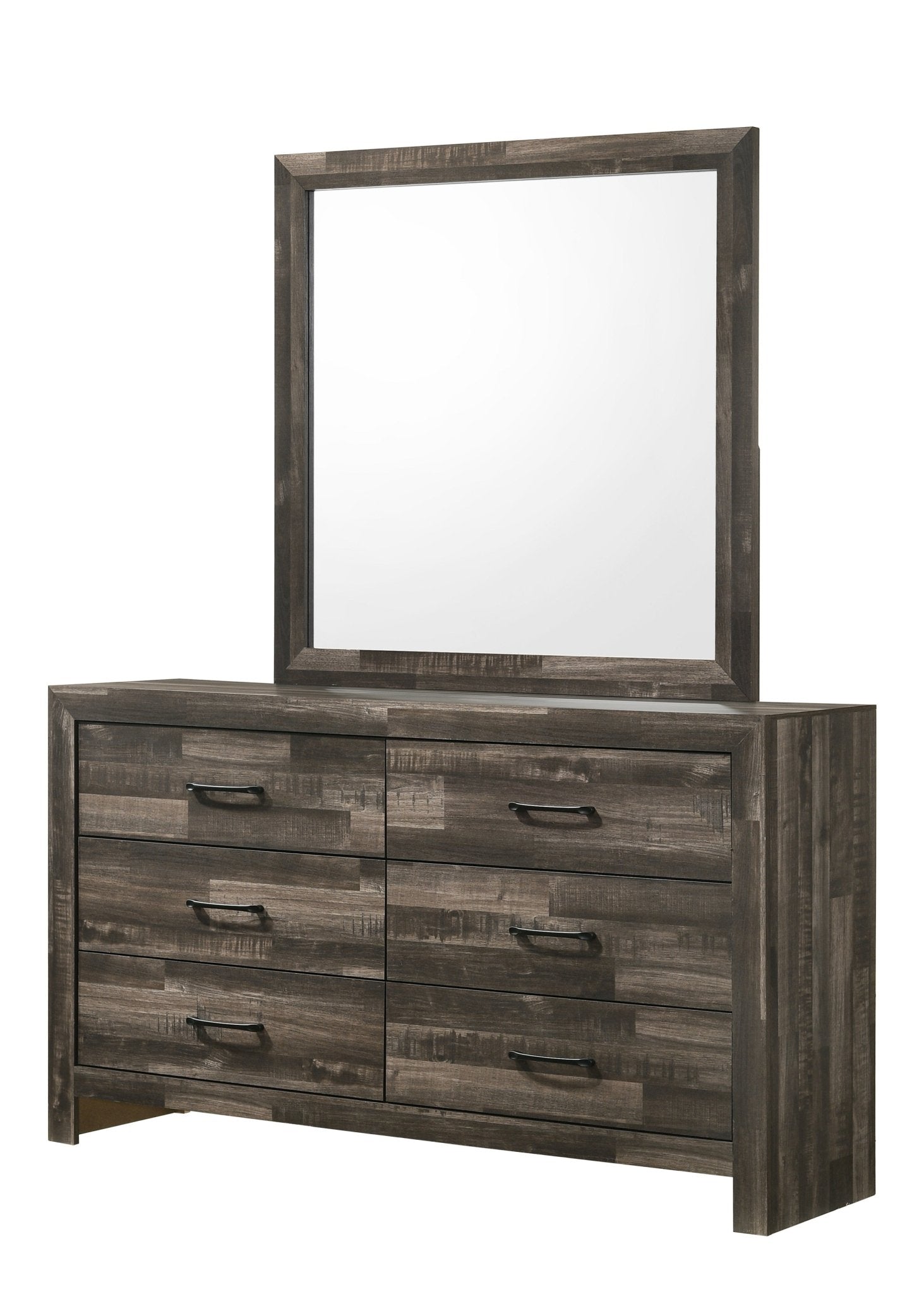 IFDCAthens LED Driftwood Brown Finish 6 PC Bedroom Set Athens