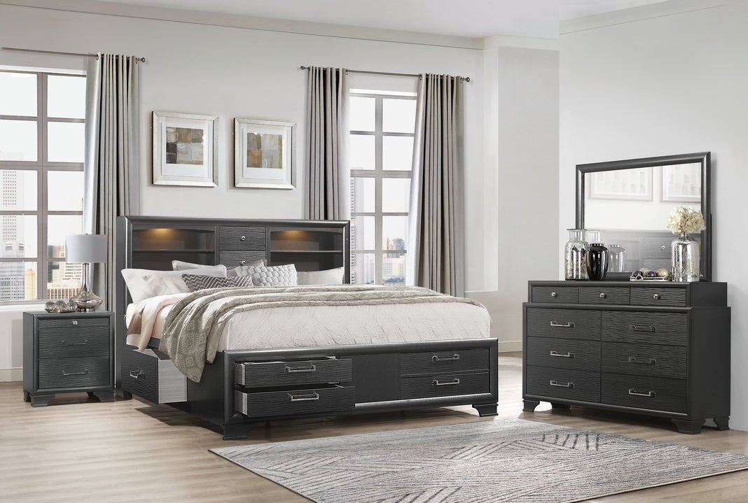 IFDCAva - Jordyn (Grey) Bed Set
