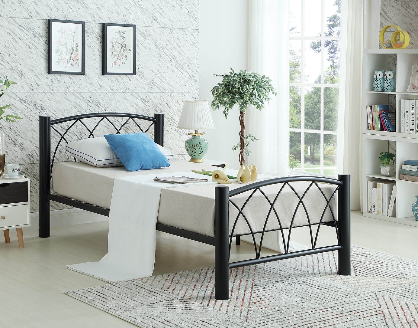 IFDCBlack Metal Bed IF - 182