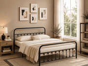 IFDCBlack Steel Bed Frame IF-5252