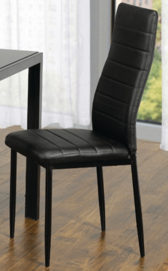 IFDCBlack Tempered Glass 5pc Dining Set IF-5053