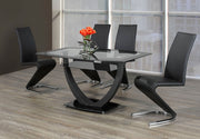 IFDCBlack Trim Glass 5pc Dining Set T - 5067 C - 1785