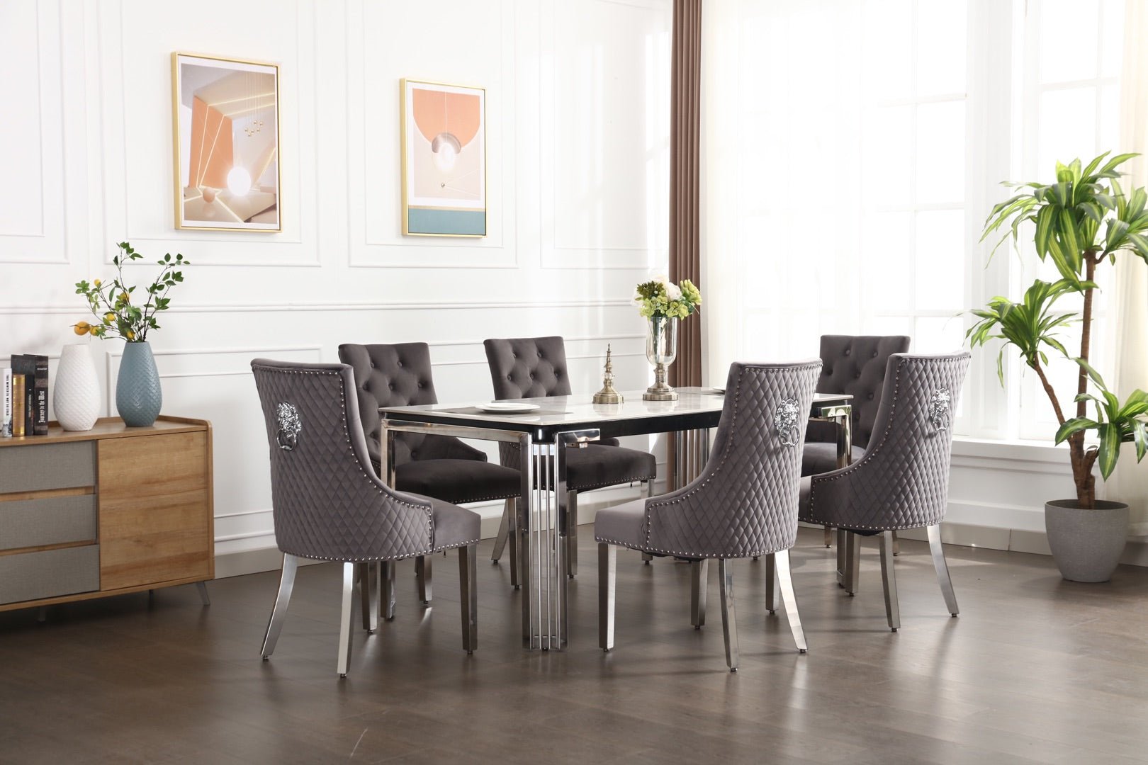 IFDCCeramic Marble 7pc Dining Set T - 1274 C - 1250