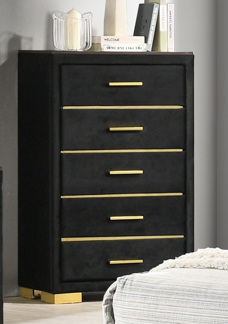 IFDCChloe Black Bed Set