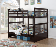 IFDCDouble Espresso Bunk Bed B - 123E (Double/Double)