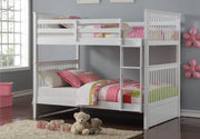 IFDCDouble White Bunk Bed B - 123W (Double/Double)