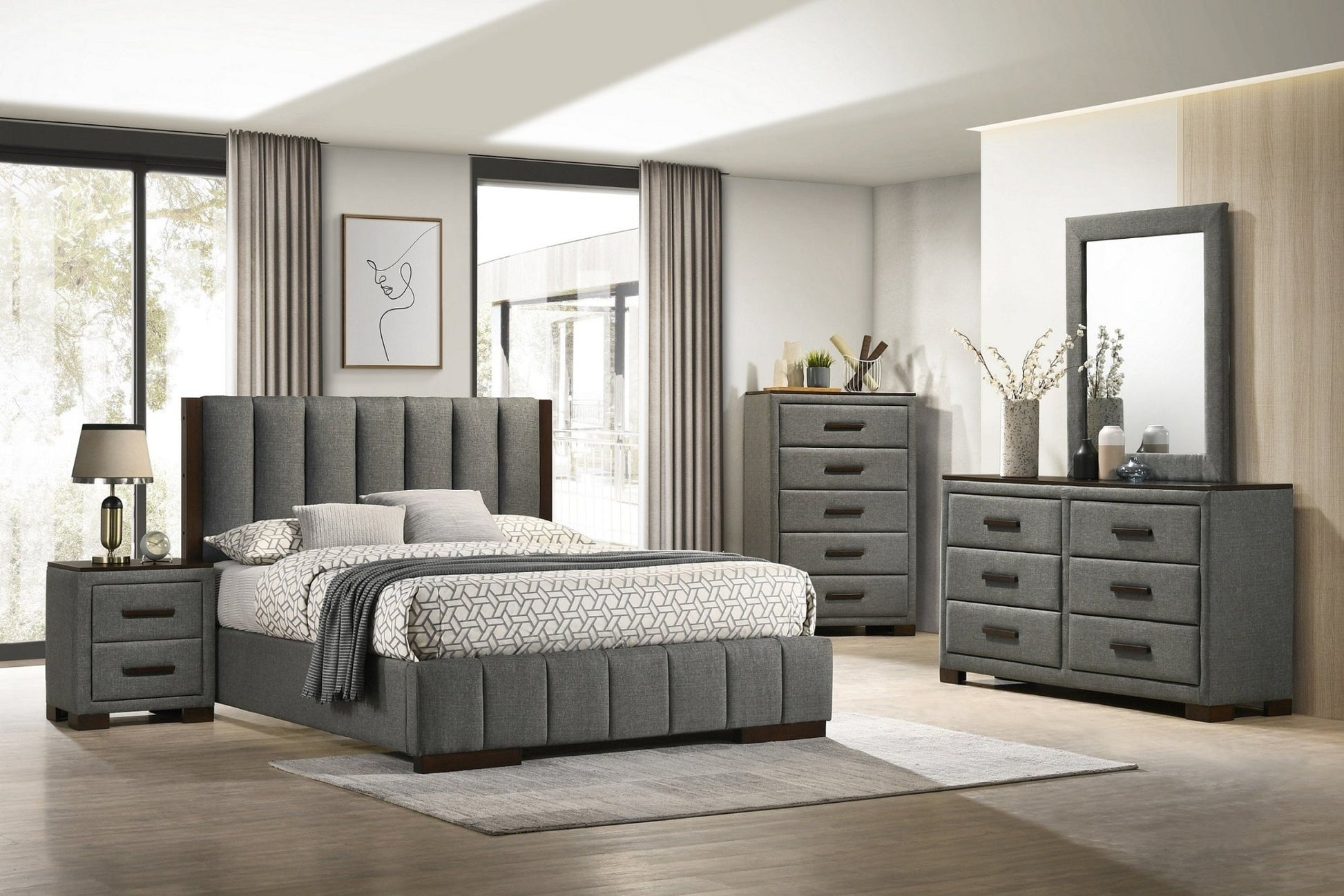 IFDCDylan Fabric Bed Set