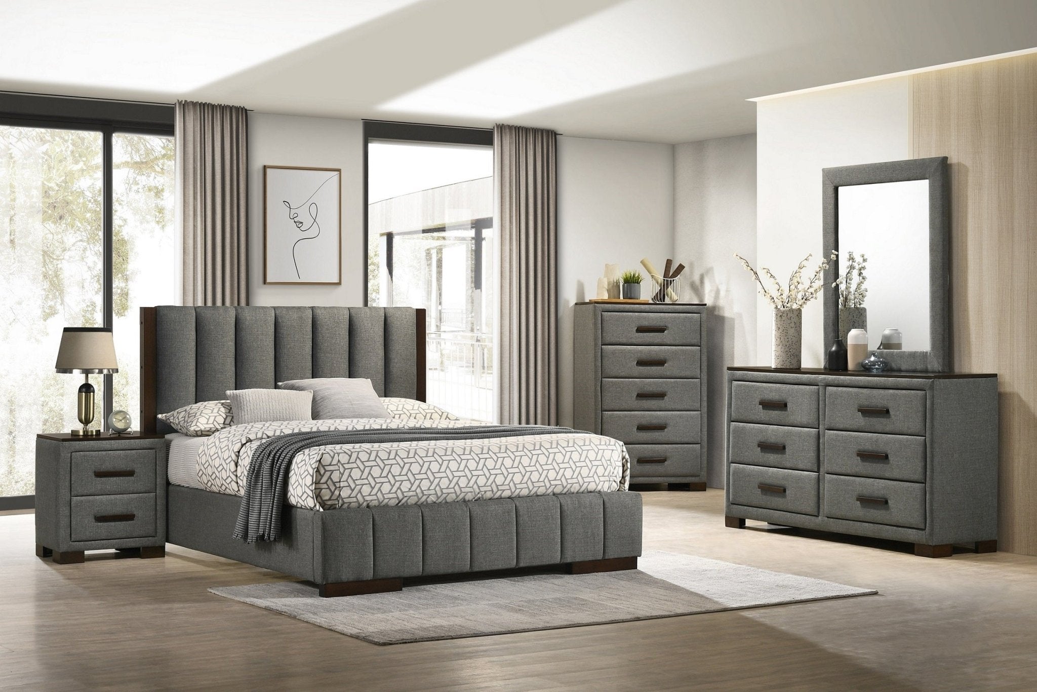 IFDCDylan Fabric Bed Set