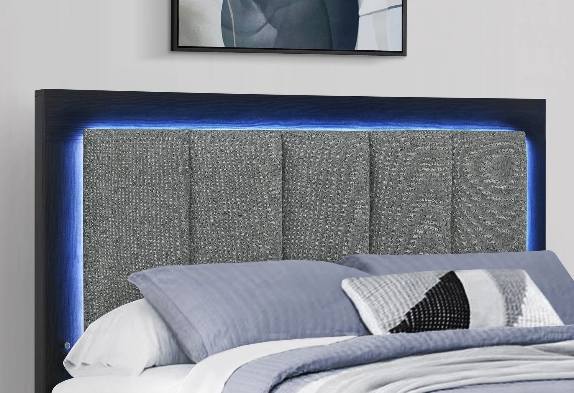 IFDCEmma (Black-Grey) Bed Set