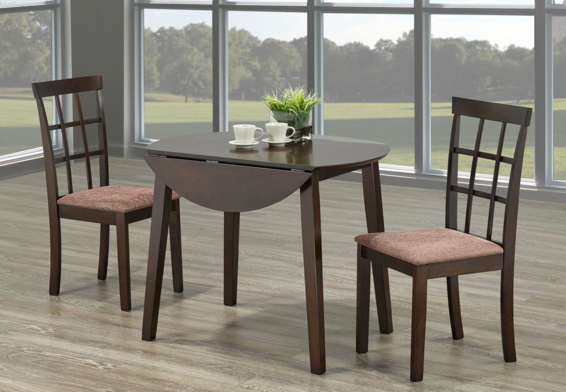 IFDCEspresso Wooden 3Pc Dining Set T - Toronto C - 1010