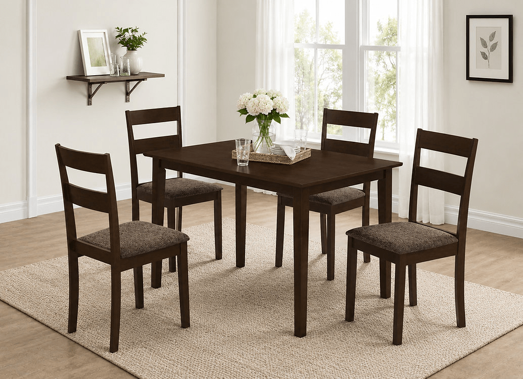 IFDCEspresso Wooden 5Pc Dining Set T-1047 C-1033