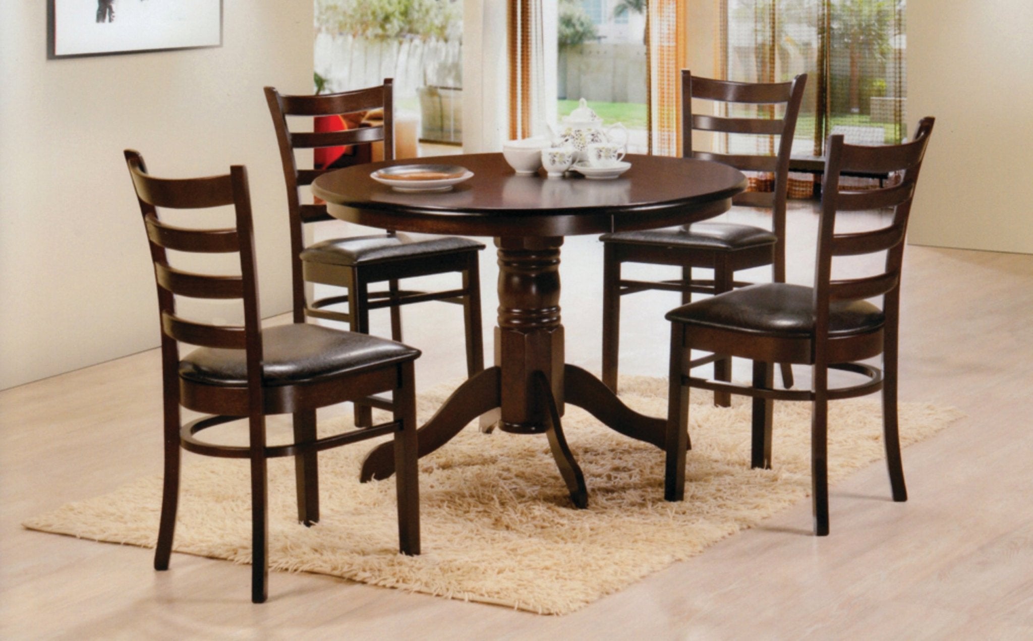 IFDCEspresso Wooden 5Pc Dining Set T - 1060 C - 1062