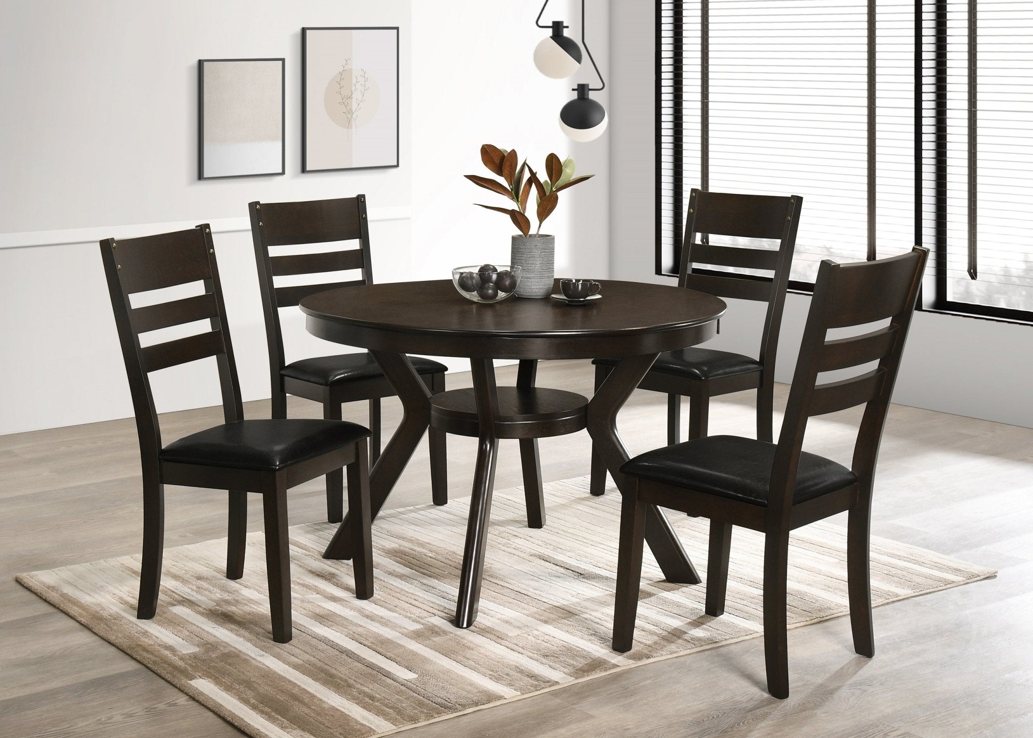 IFDCEspresso Wooden 5Pc Dining Set T - 1085 C - 1091