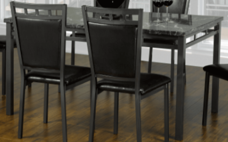 IFDCFaux Marble 7pc Dining Set T-1240 C-1241
