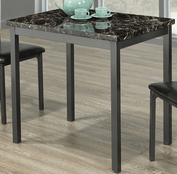 IFDCGray Faux Marble 3pc Dining Set IF-1210