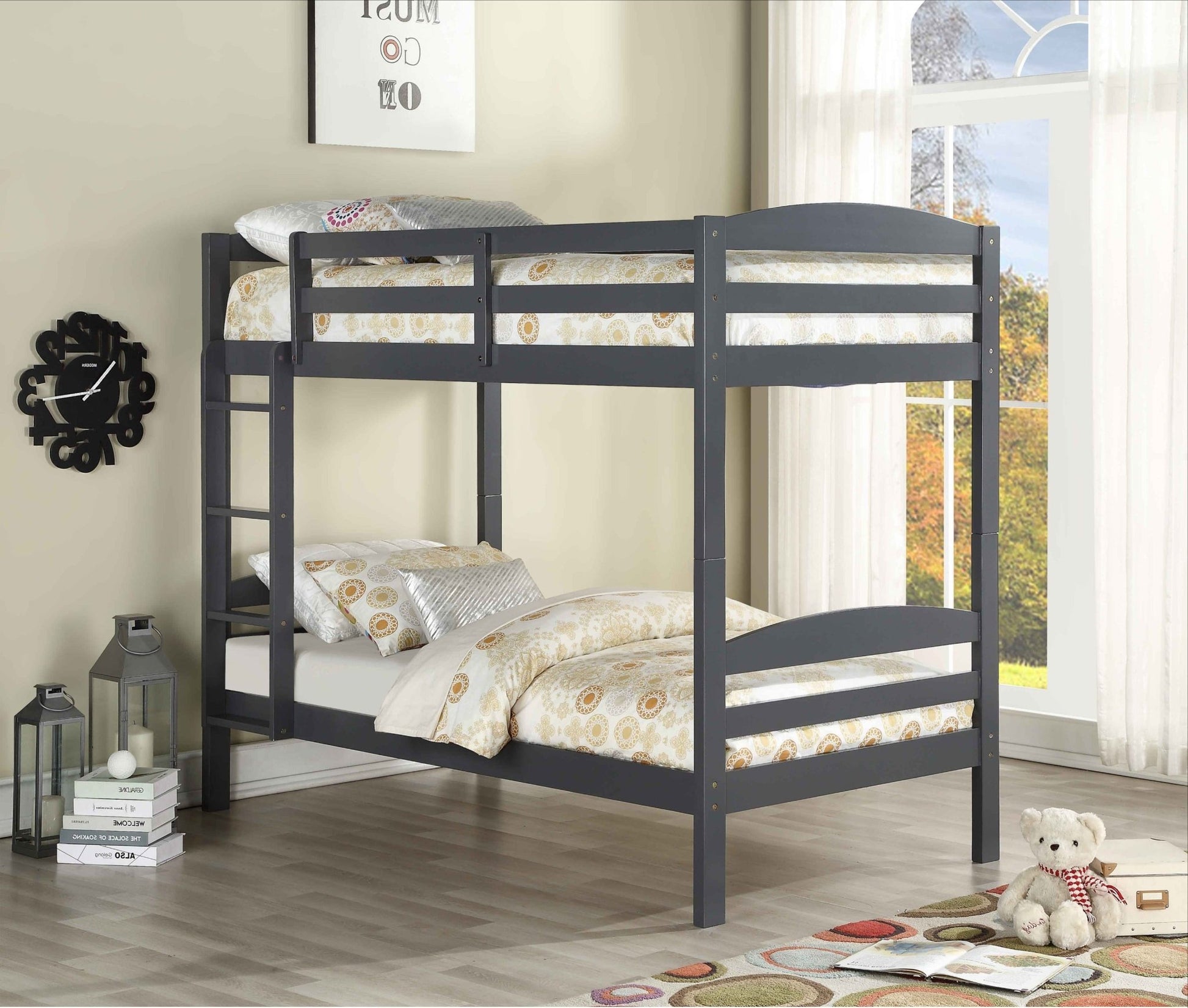 IFDCGrey Bunk Bed B - 124G (Single/Single)