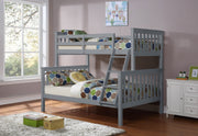 IFDCGrey Wooden Bunk Bed B - 102G (Single/Double)