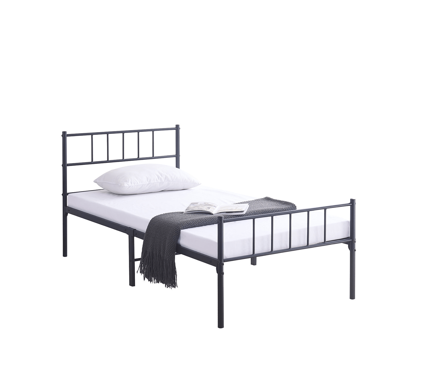 IFDCIF-158 Black Steel Single Platform Bed
