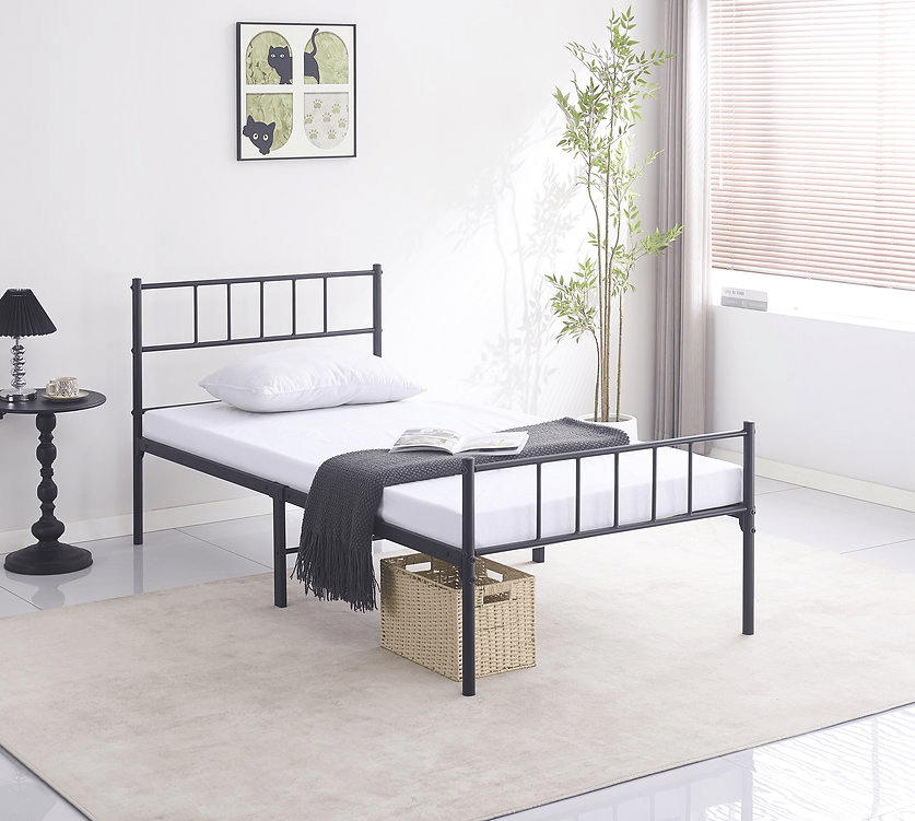 IFDCIF-158 Black Steel Single Platform Bed