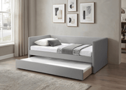 IFDCIF-306 Grey Upholstered Daybed with Pull-Out Trundle