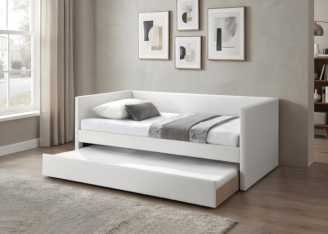 IFDCIF 307 (Beige) Single Day Bed W/Trundle