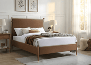IFDCIF-5125 Cognac Brown Faux Leather Platform Bed