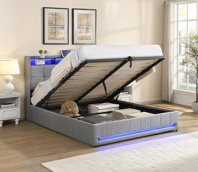 IFDCIF-5403 Soft Grey Hydraulic Storage Platform Bed