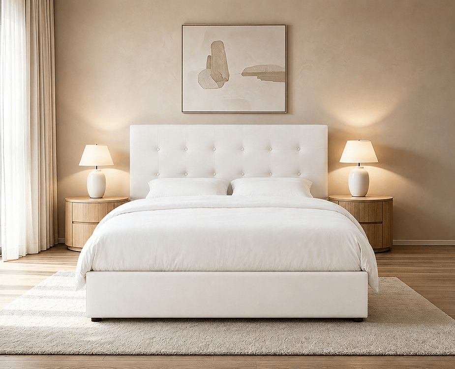 IFDCIF-5446 Cream Fabric Bed
